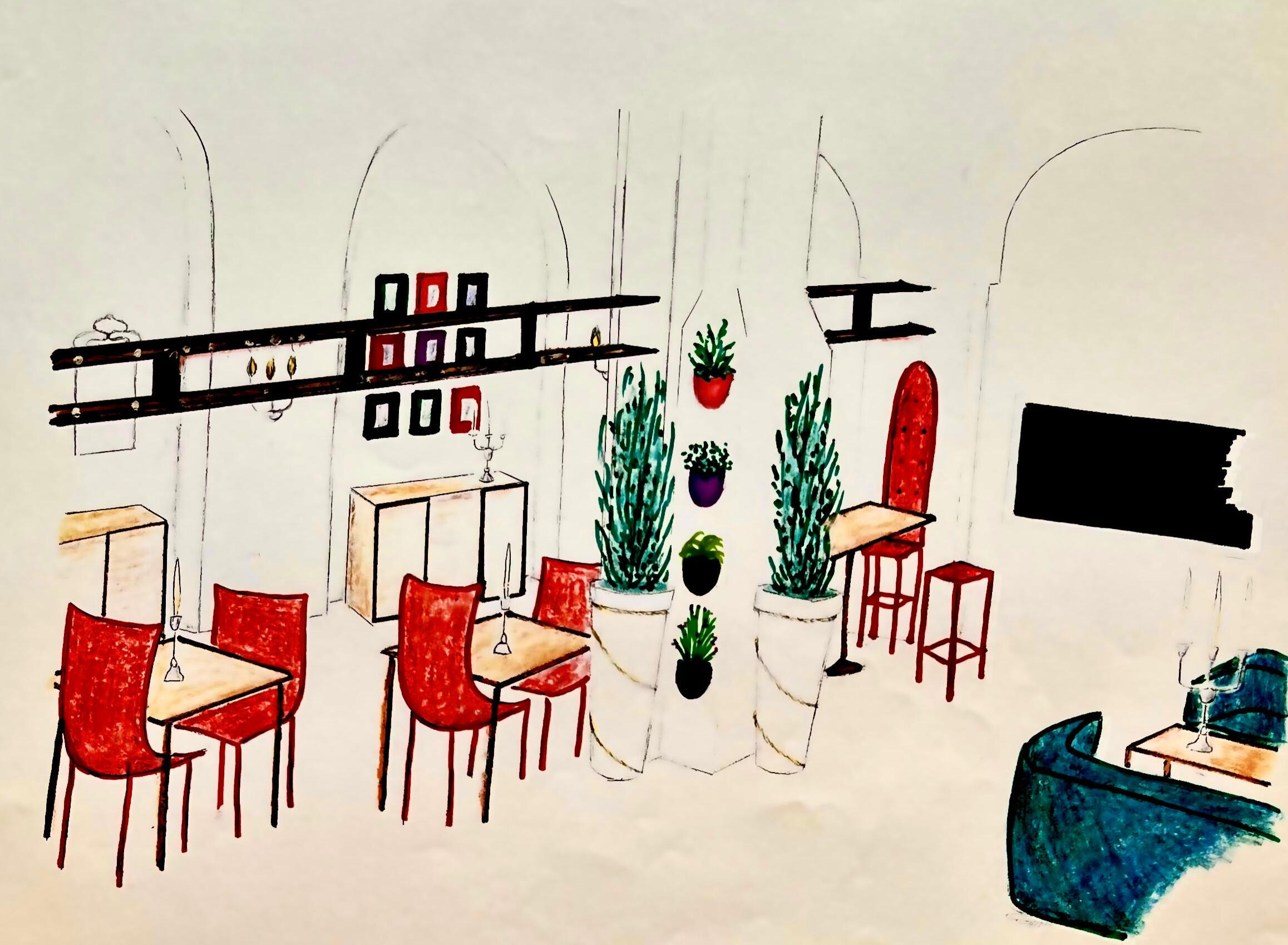 The Heritage Lounge: Bespoke Hospitality Concept An interior spatial study for a premium hospitality environment. Features high-contrast structural pillars in deep verdant tones, accented by classic brass chandeliers and plush velvet upholstery in antique